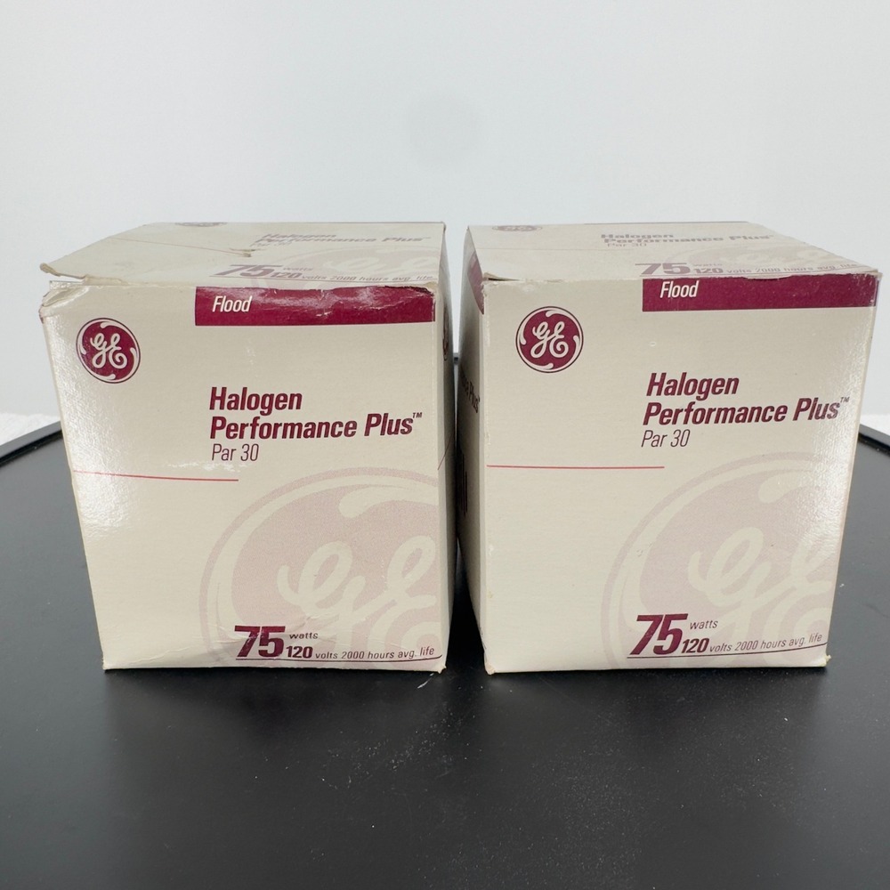 NOS GE Halogen Performance Plus Par 30 Flood Light Bulbs 75W 120V 2-Pack
